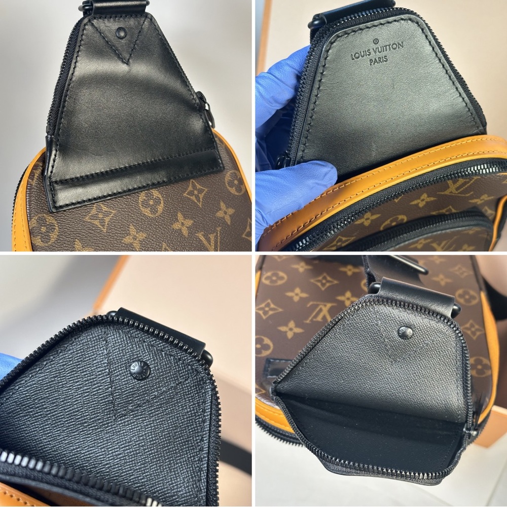 Louis Vuitton AVENUE SLINGBACK MONOGRAM MACASSAR ORANGE with Box and Dustbag - Picture 9 of 15